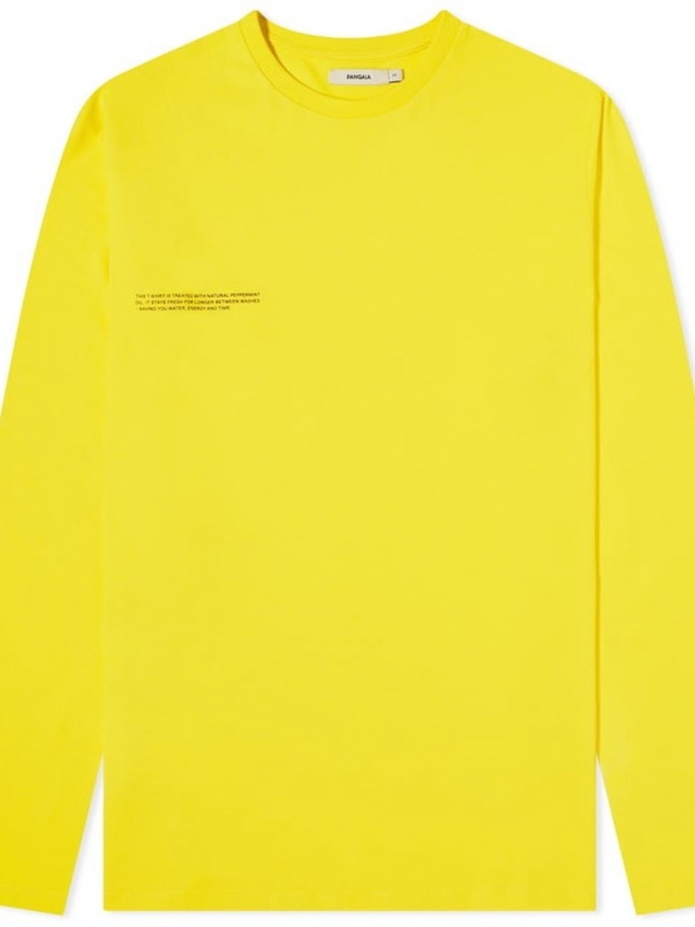PANGAIA Long Sleeve Organic Cotton T-Shirt in Saffron Yellow Size S
